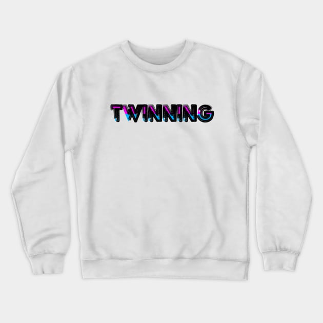 Twinning Pink and Blue Crewneck Sweatshirt by LahayCreative2017